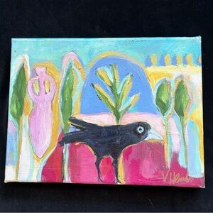 “Looking For Magic “an Acrylic  Original Painting  12”x9”on Canvas Hand painted